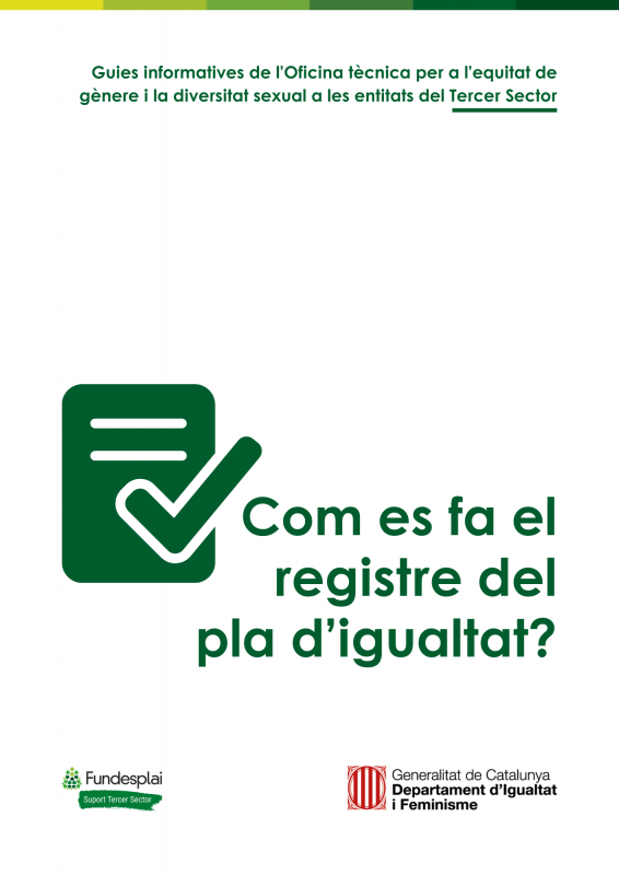 Com es fa el registre del pla d’igualtat?